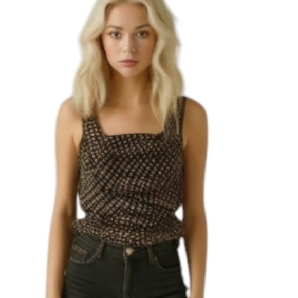 Express Hearts and Dots Sleeveless Tank - Picture 1 of 8